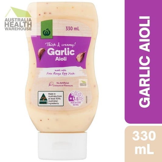 [Expiry: 01/2027] Woolworths Garlic Aioli 330mL
