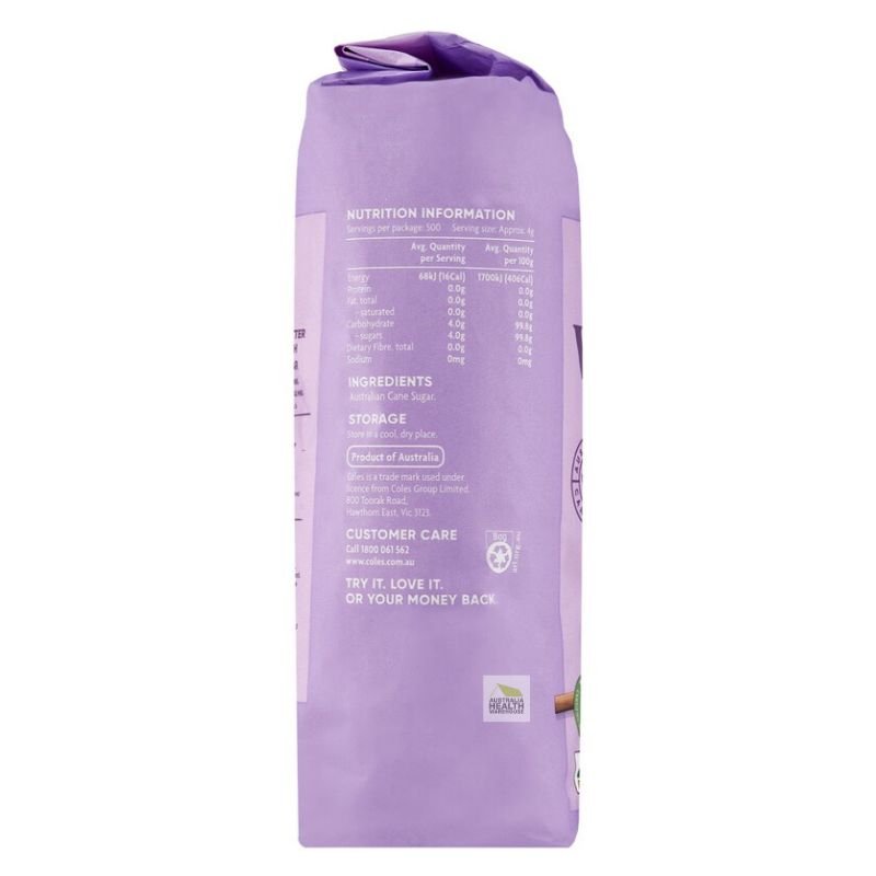 [Expiry Date: 22/05/2027] Coles Australian White Sugar 2kg