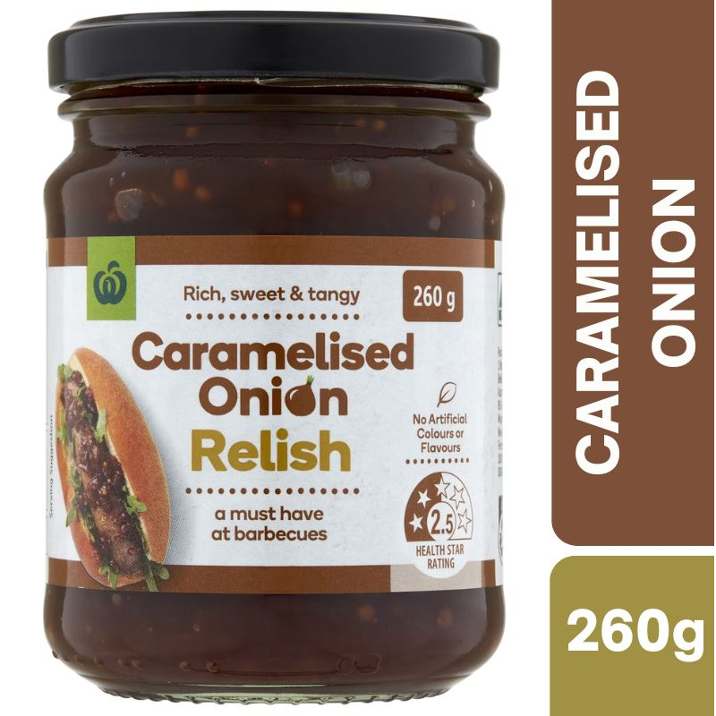[Expiry Date: 19/01/2028] Woolworths Caramelised Onion Relish 260g|Oz Mart