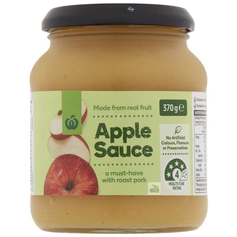 [Expiry: 30/04/2027] Woolworths Apple Sauce 370g