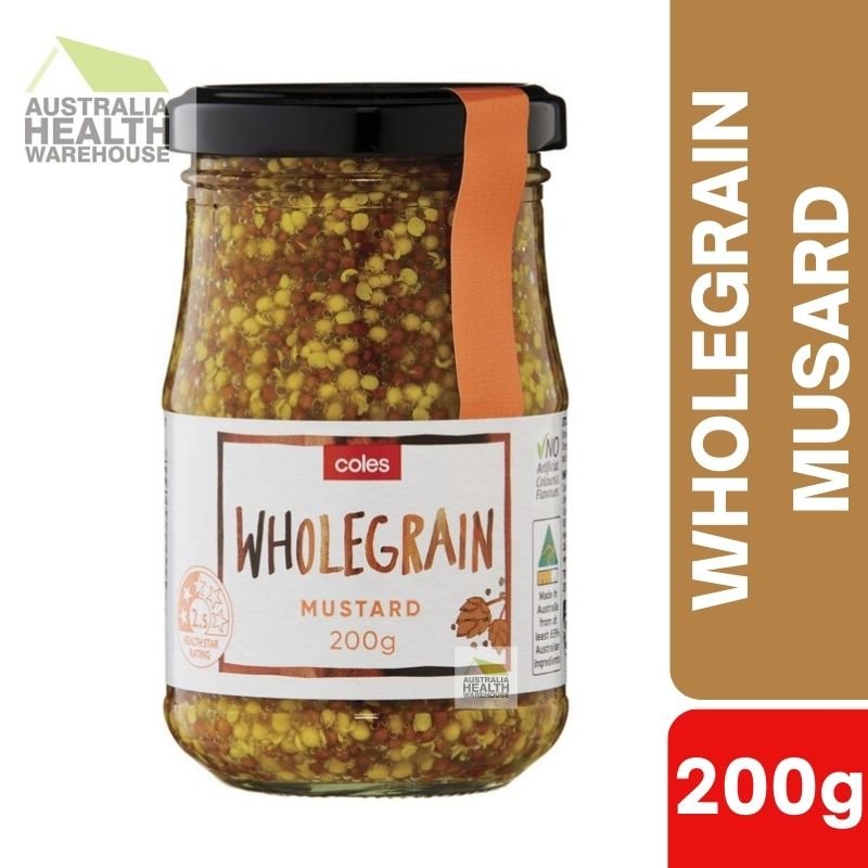 [Expiry Date: 01/07/2027] Coles Wholegrain Mustard 200g