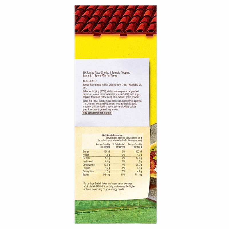 [Expiry Date: 17/02/2027] Old El Paso Jumbo Taco Kit Pdm 345g