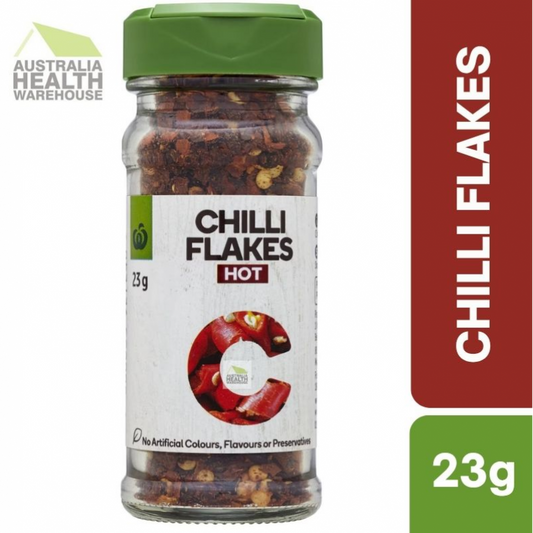 [Expiry: 08/2028] Woolworths Chilli Flakes Hot 23g