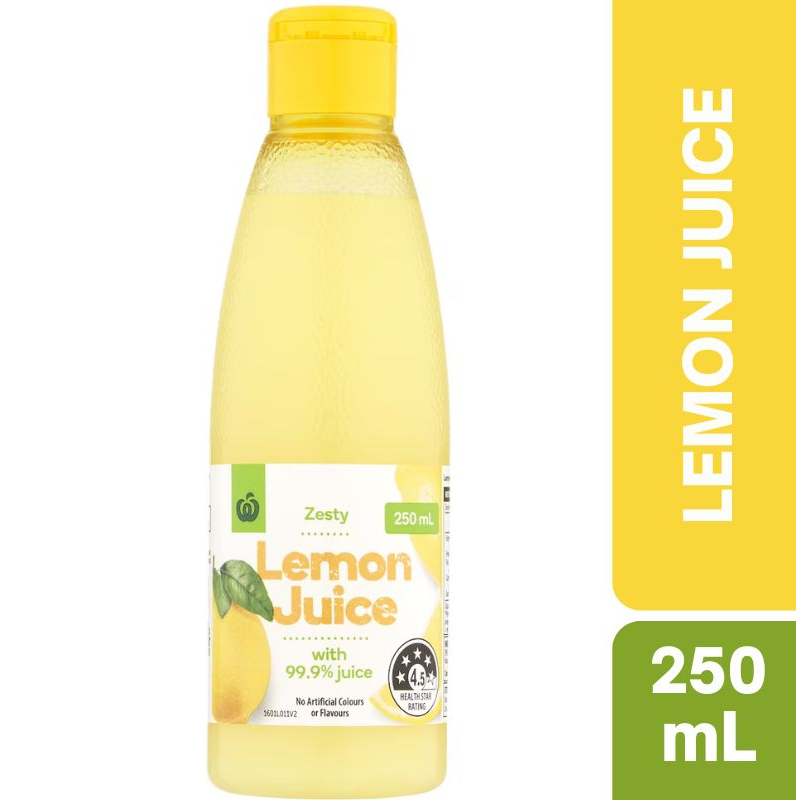 [Expiry Date:06/11/2026] Woolworths Lemon Juice 250mL