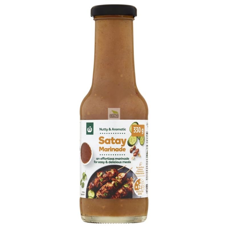 [CLEARANCE Expiry Date: 25/08/2026] Woolworths Satay Marinade 330g