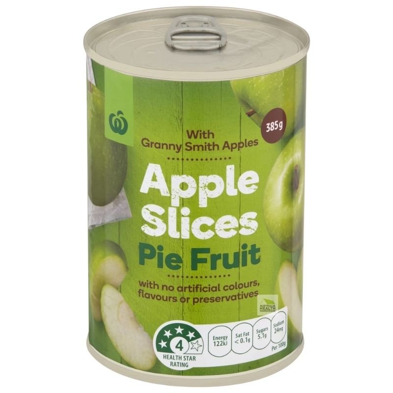 [Expiry Date: 30/04/2027] Woolworths Apple Slices Pie Fruit 385g