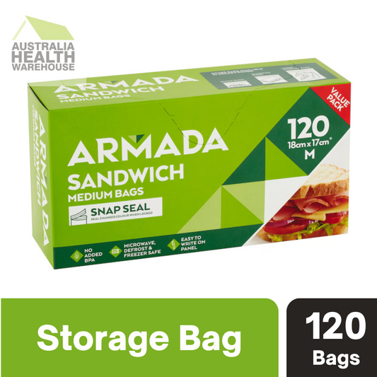 Armada Resealable Medium Sandwich Bags 120 Pack