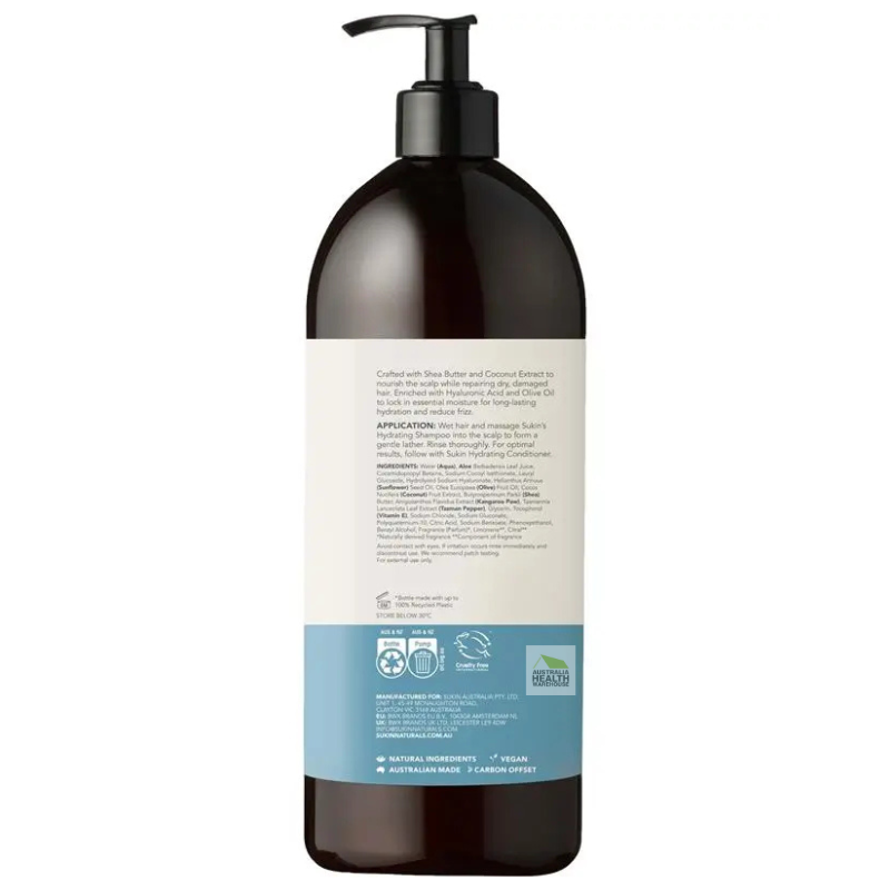 Sukin Hydrating Shampoo 1 Litre