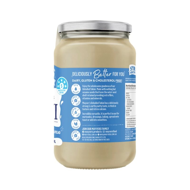 [Expiry Date: 22/10/2027] Mayver's Unhulled Tahini 385g