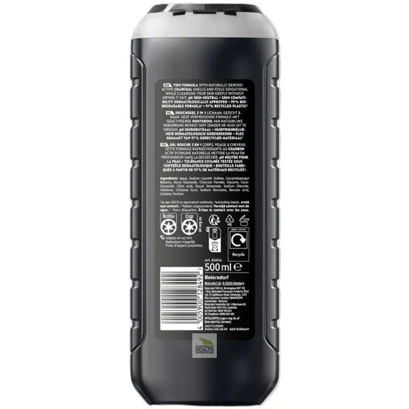 Nivea Men Active Clean Shower Gel 500mL