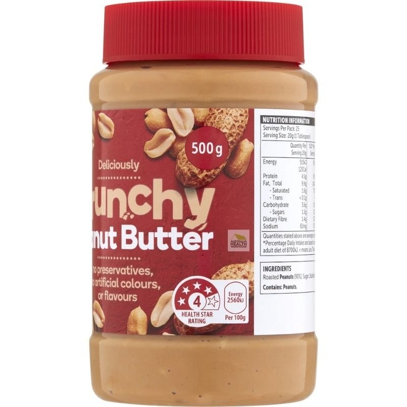 [Expiry: 29/10/2026] Woolworths Crunchy Peanut Butter 500g