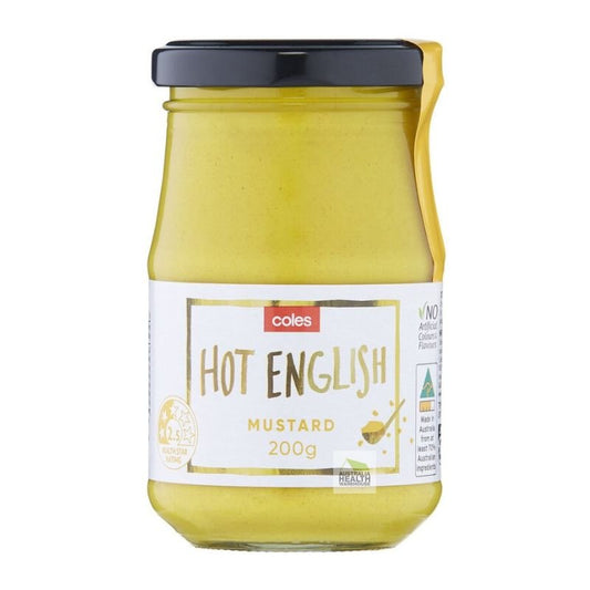 [Expiry: 19/06/2027] Coles Hot English Mustard 200g
