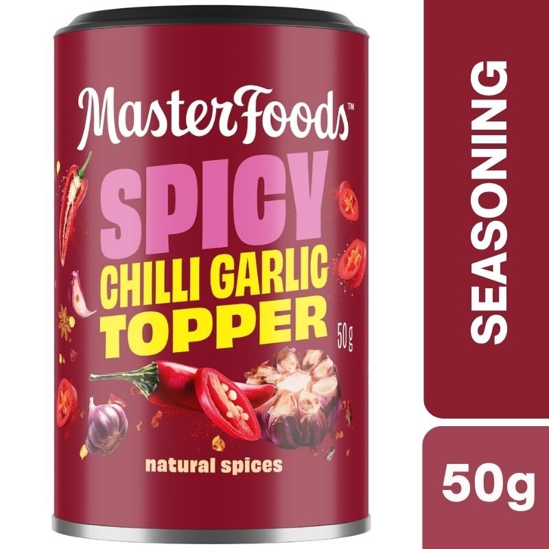 [Expiry Date: 19/09/2027] Masterfoods Spicy Chilli Garlic Topper Seasoning Can 50g