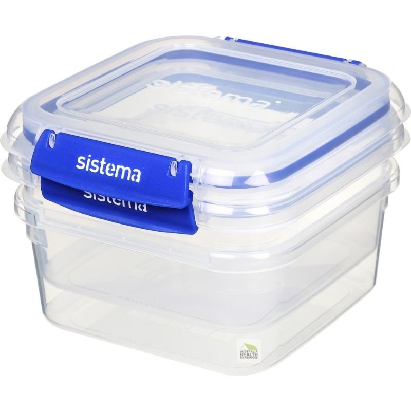 Sistema KLIP IT Plus Square Food Storage Container 1.15 Litre x 2 pack