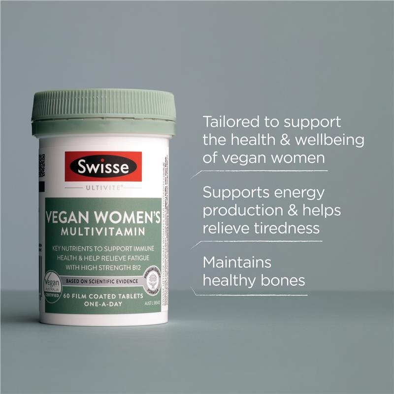 [CLEARANCE Expiry: 06/2024] Swisse Ultivite Vegan Women's Multivitamin 60 Tablets