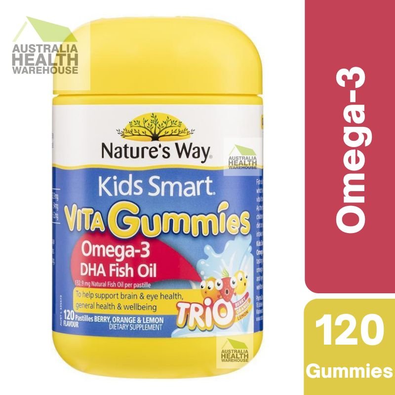 [Expiry: 02/2025] Nature's Way Kids Smart Vita Gummies Omega-3 DHA Fish Oil 120 Pastilles