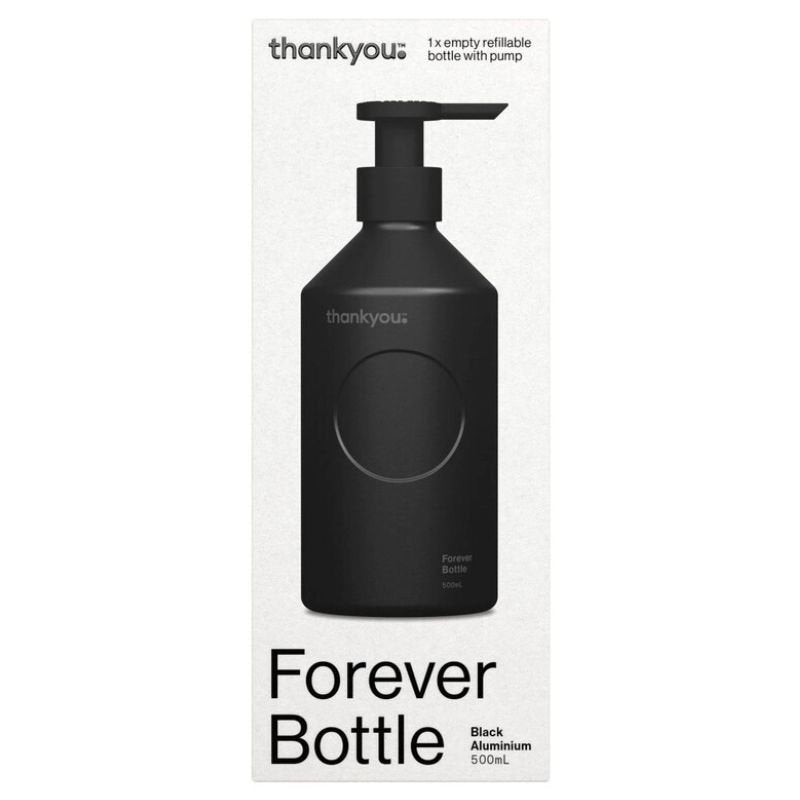 Thankyou Forever Bottle Black Aluminium 500mL