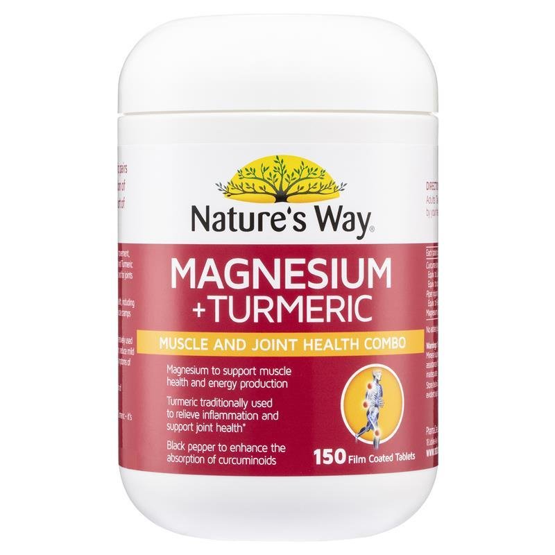 [Expiry: 01/2027] Nature's Way Magnesium Plus Turmeric 150 Tablets