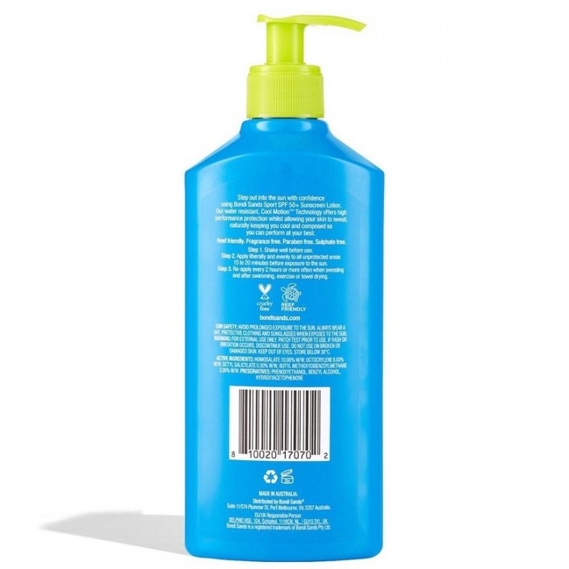 [Expiry: 08/2026] Bondi Sands Sport SPF 50+ Sunscreen Lotion 400mL