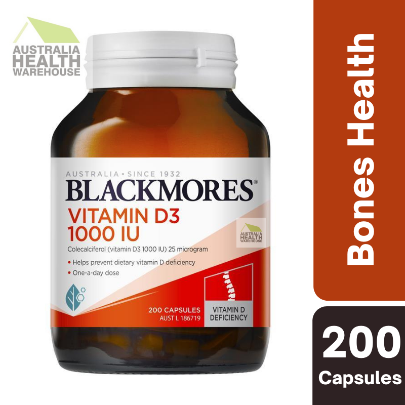 [Expiry: 06/2025] Blackmores Vitamin D3 1000IU 200 Capsules