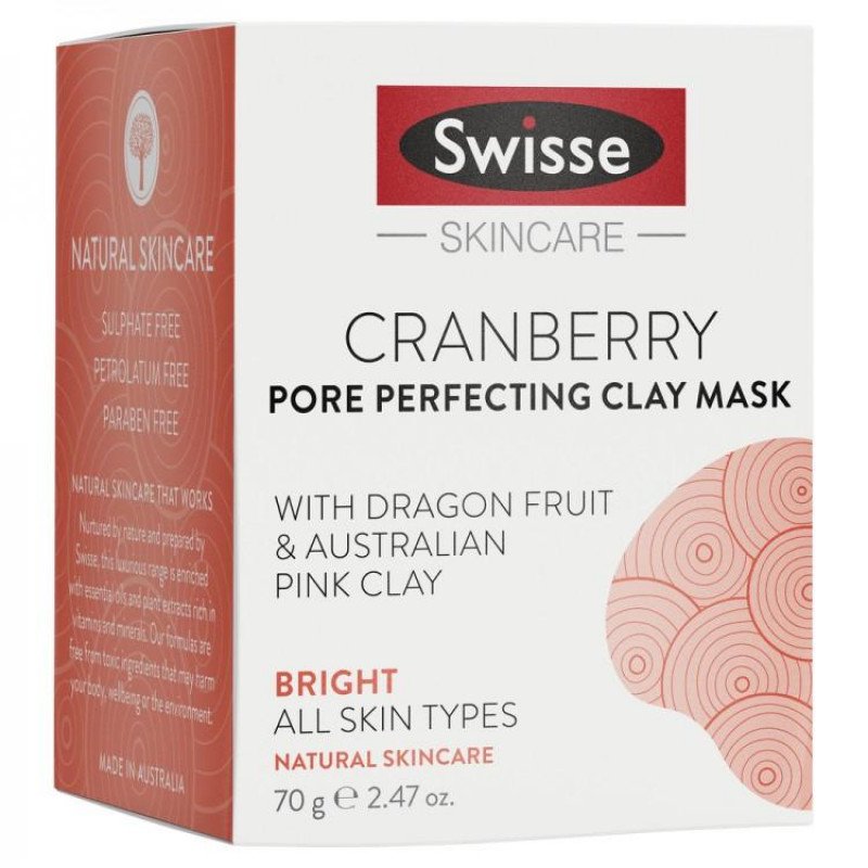 Swisse Cranberry Pore Perfecting Clay Mask 70g