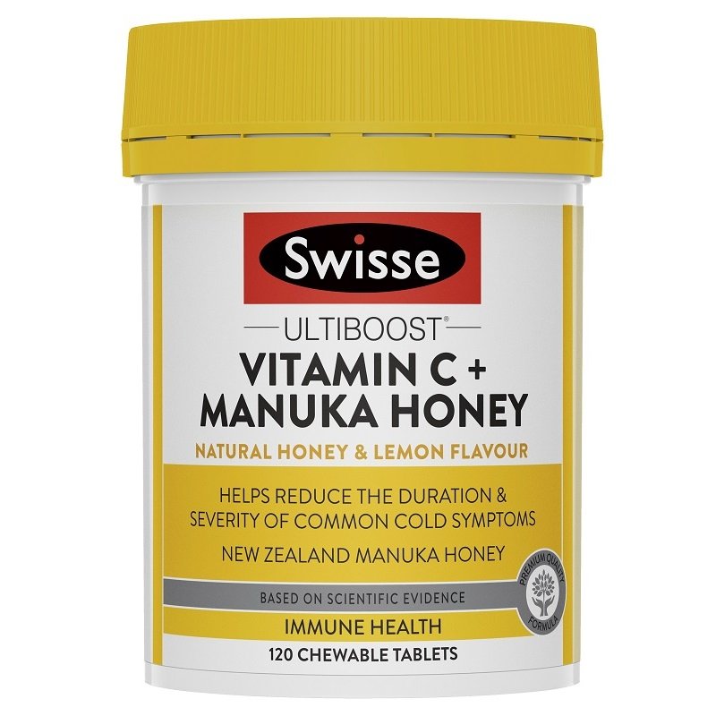 [Expiry: 06/2025] Swisse Ultiboost Vitamin C + Manuka Honey 120 Tablets