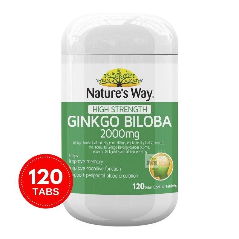 [Expiry: 04/2026] Nature's Way High Strength Ginkgo Biloba 2000mg 120 Tablets