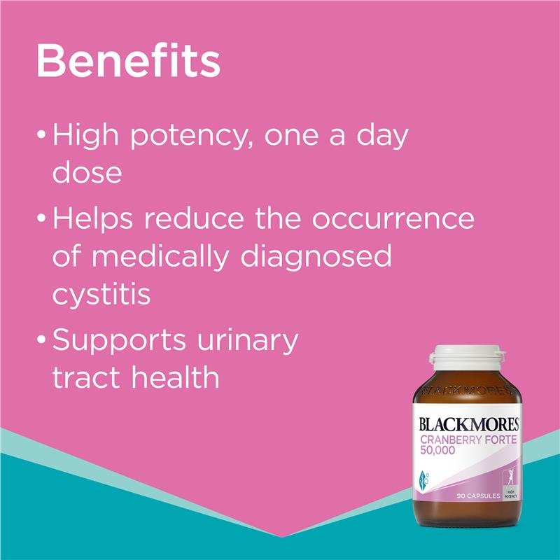 [Expiry: 11/2025] Blackmores Cranberry Forte 50000mg 90 Capsules