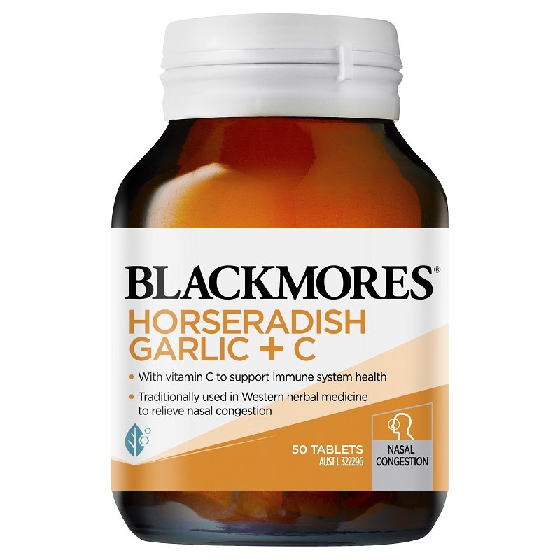 [Expiry: 02/2026] Blackmores Horseradish Garlic + C 50 Tablets