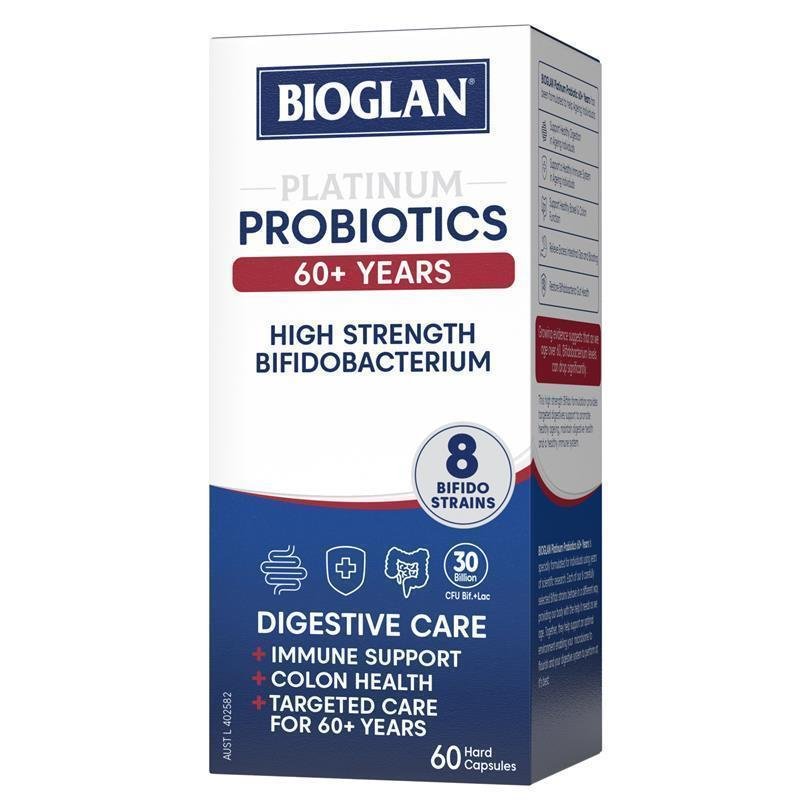 [Expiry: 06/2026] Bioglan Platinum Probiotics 60+ Years 60 Capsules