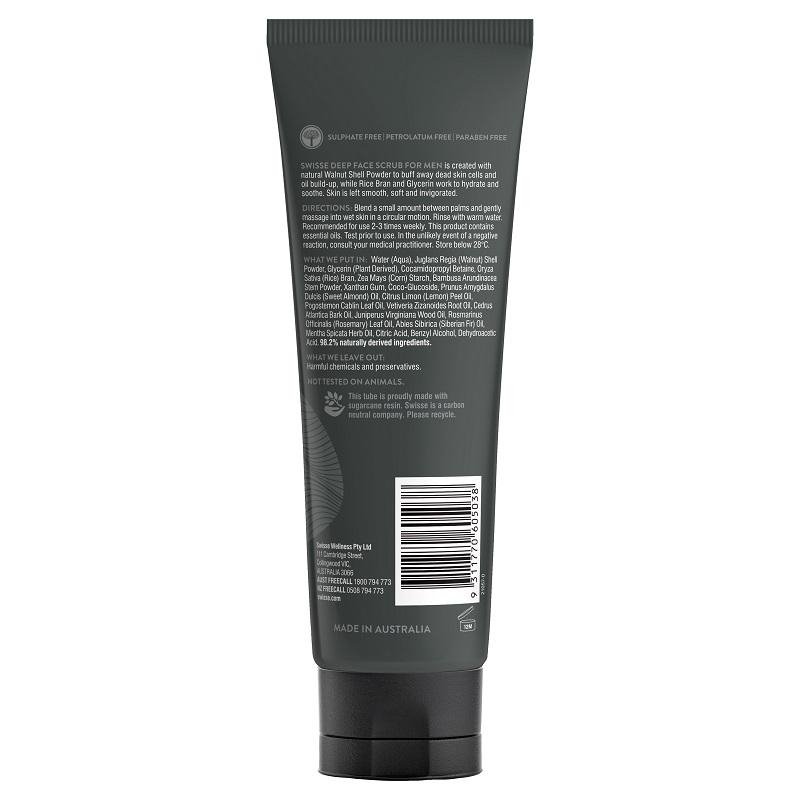 Swisse Skincare Deep Face Scrub For Men 120mL