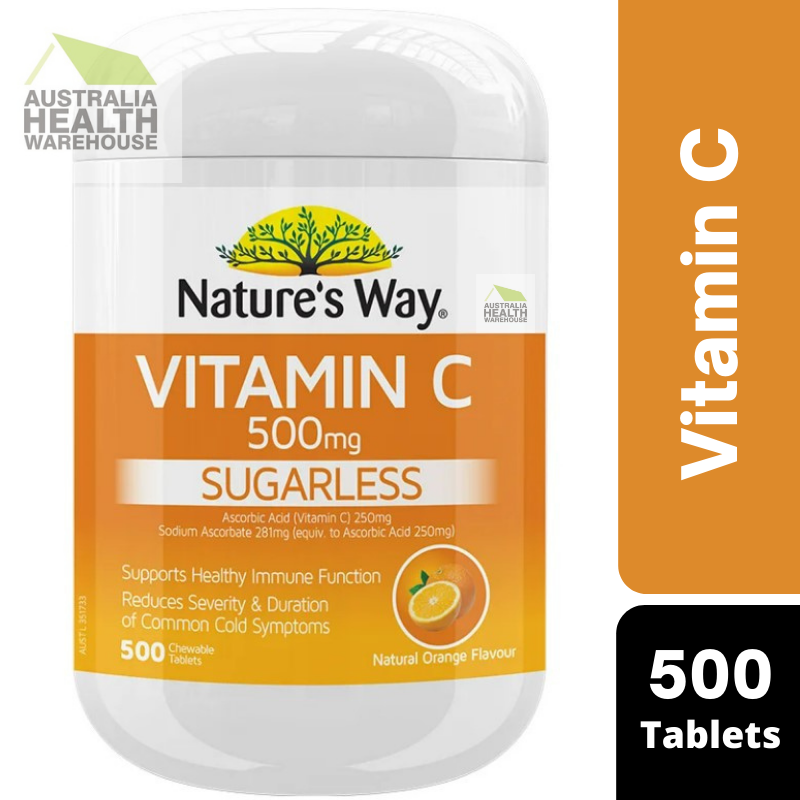 [Expiry: 05/2026] Nature's Way Vitamin C 500mg Sugarless 500 Tablets