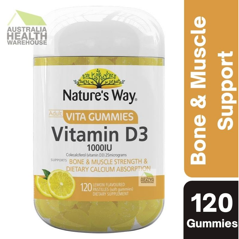 [Expiry: 07/2025] Nature's Way Vita Gummies Adult Vitamin D3 120 Pastilles