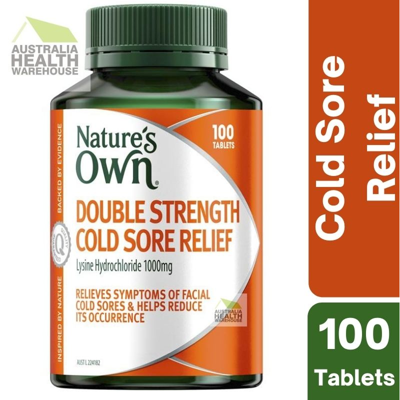 [Expiry: 07/2027] Nature's Own Double Strength Cold Sore Relief 100 Tablets