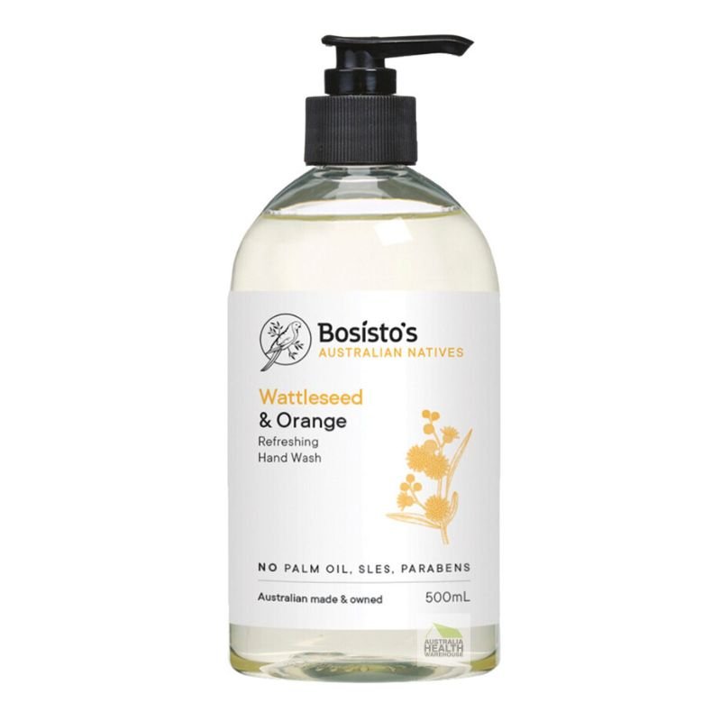 Bosisto's Wattleseed & Orange Hand Wash Pump 500mL