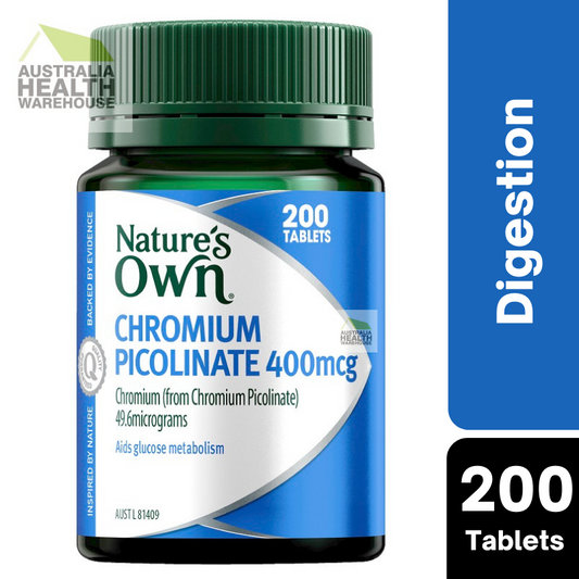 [Expiry: 05/2027] Nature's Own Chromium Picolinate 400mcg 200 Tablets