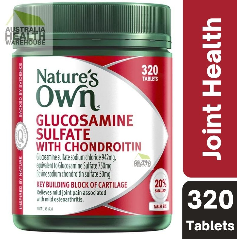 [Expiry: 09/2025] Nature's Own Glucosamine Sulfate With Chondroitin 320 Tablets