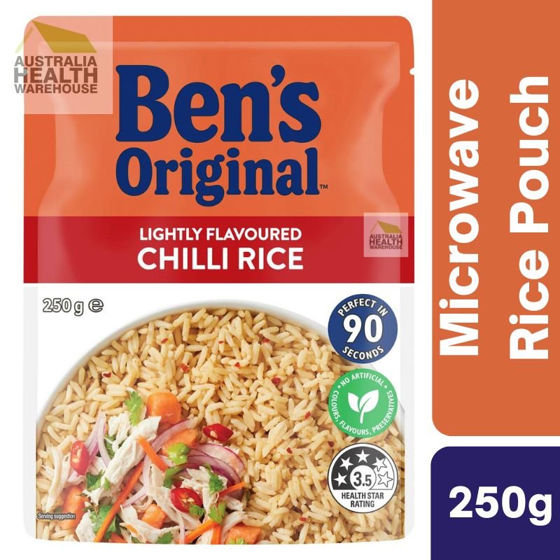 [CLEARANCE EXP: 07/10/2024] Ben's Original Lightly Flavoured Chilli Rice Microwave Rice Pouch 250g