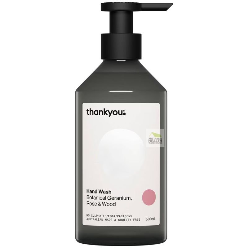 Thankyou Botanical Geranium, Rose & Wood Hand Wash 500mL