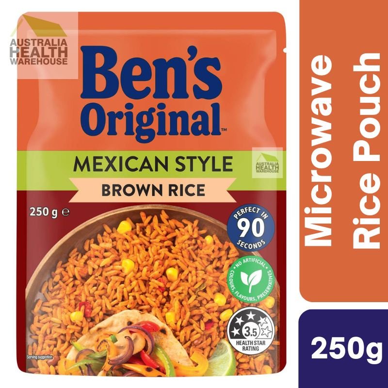 [CLEARANCE Expiry: 28/10/2024] Ben's Original Mexican Style Brown Rice Microwave Rice Pouch 250g