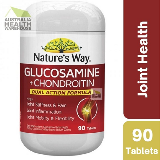 [CLEARANCE Expiry: 10/2025] Nature’s Way Glucosamine + Chondroitin 90 Tablets