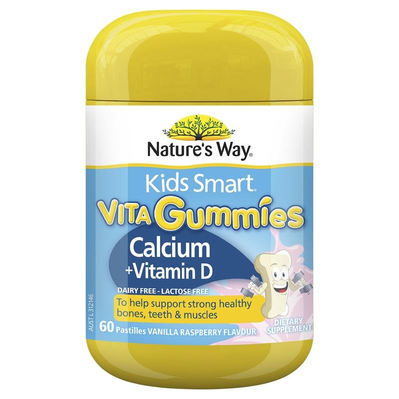 [Expiry: 03/2025] Nature's Way Kids Smart Vita Gummies Calcium + D3 60 Pastilles