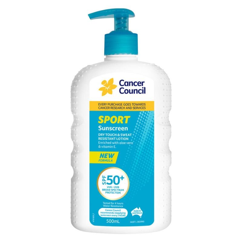 [Expiry: 09/2026] Cancer Council Sport Pump Sunscreen SPF 50+ 500mL