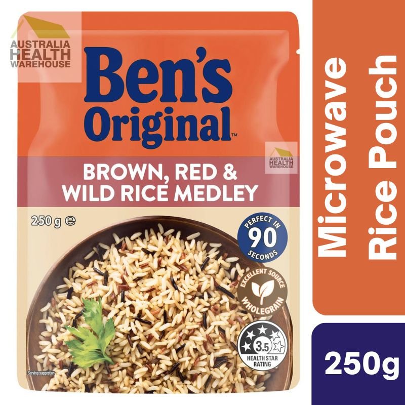 [CLEARANCE Expiry: 05/08/2024] Ben's Original Brown, Red & Wild Rice Medley Microwave Rice Pouch 250g