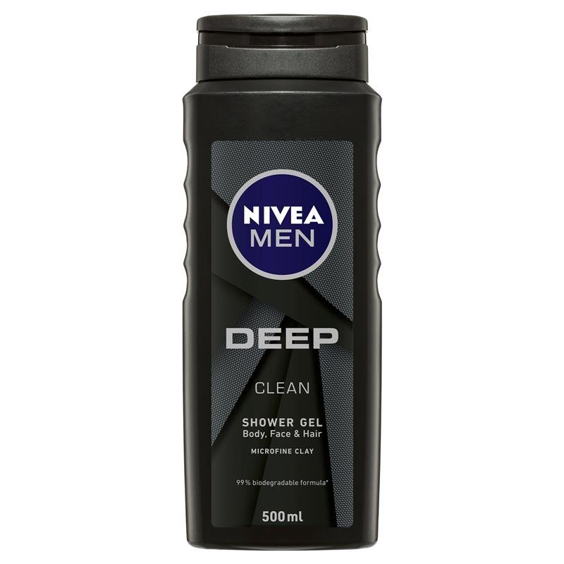 [CLEARANCE Expiry: 04/2025] Nivea Men Deep Clean Shower Gel 500mL