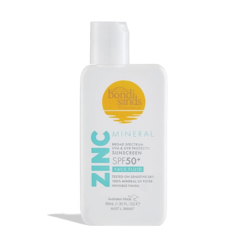 [Expiry: 08/2025] Bondi Sands Zinc Mineral Sunscreen SPF 50+ Face Fluid 50mL