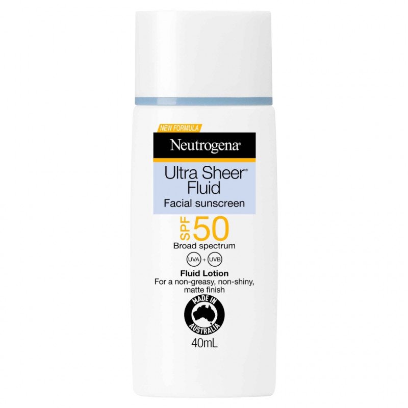 [Expiry: 11/2025] Neutrogena Ultra Sheer Fluid Facial Sunscreen SPF 50 40mL