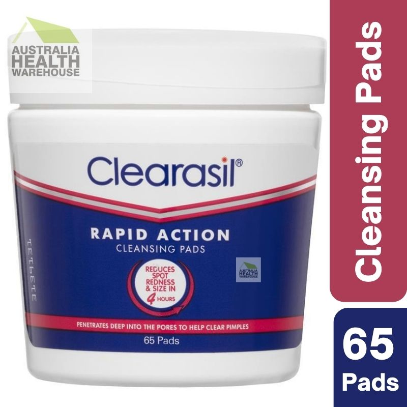 [Expiry: 02/2025] Clearasil Rapid Action Cleansing Pads 65 Pads