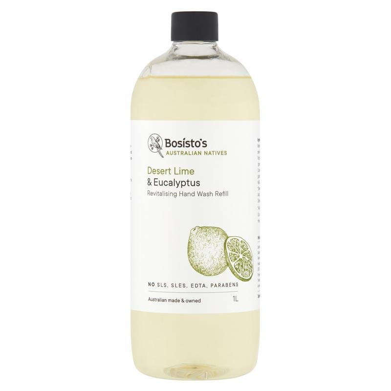 Bosisto's Desert Lime & Eucalyptus Revitalising Hand Wash Refill 1 Litre