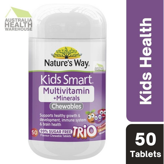 Nature's Way Kid Smart Multivitamin + Minerals Trio 50 Chewable Tablets September 2022